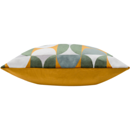 Bardot Cut Velvet Cushion - Gold-Blue - thumbnail 2