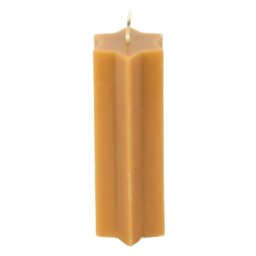 Gold Starry Night Taper Candle Festive Unscented Dazzling Decor - Orange - thumbnail 4
