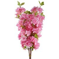 Pack Of 6 Artificial Blossom Silk Flower Stems - Pink