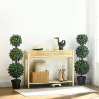 HOMCOM Artificial Lavender Flower Tree - Green / 20cm