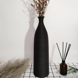 Ceramic Flower Vase - Black - thumbnail 2