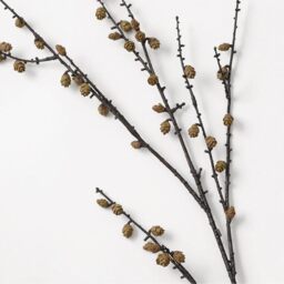Artificial Single Mini Pinecone Spray Flower Stem L50cm - Brown - thumbnail 3