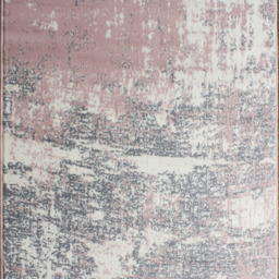 Blush Pink Grey Distressed Abstract Living Room Rug - Blush Pink / 240 x 60cm - thumbnail 3