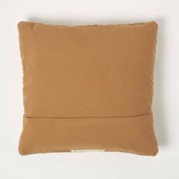 Jaipur Handwoven Brown and Orange Kilim Cushion with Feather Filling - Multi-Coloured - thumbnail 3