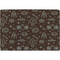 Planets And Stars Designer Rug - Brown / 150cm