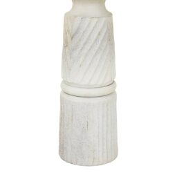 Large Carved Candle Holder Elegant Sculptural Decor - White - thumbnail 4