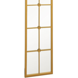 Arcus Slim Framed Metal Arch Leaner Wall Mirror - Gold / 170cm - thumbnail 4