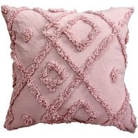 Shabby Chic Tuft Cushion - Mauve - thumbnail 1