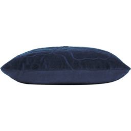 Angeles Floral Velvet Cushion - Navy / 80 Polyester 20 Feather - thumbnail 5