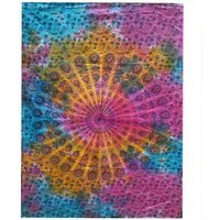 Cotton Wall Art Round Mandala MultiColor - Multicolor