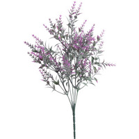Artificial Silk Lavender Lilac Bunch H33cm - Lilac