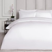 Highams 220 Thread Count Hotel Luxury Premium Quality Cotton Soft Duvet Cover - White / Single / 400