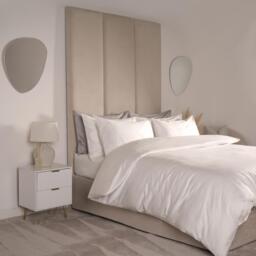 Highams 220 Thread Count Hotel Luxury Premium Quality Cotton Soft Duvet Cover - White / Single / 400 - thumbnail 2
