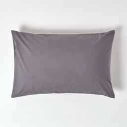 200 Thread Count Egyptian Cotton Housewife Pillowcase - Dark Grey / 74cm / 48cm - thumbnail 2