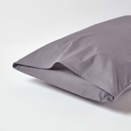 200 Thread Count Egyptian Cotton Housewife Pillowcase - Dark Grey / 74cm / 48cm - thumbnail 4