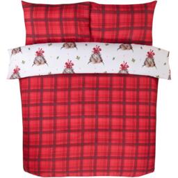 Fergus Highland Cow Duvet Cover Set - White / Single - thumbnail 2