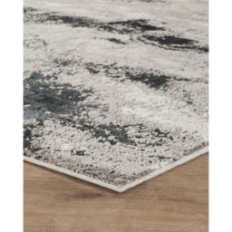 Elysium Modern Abstract Action Living Room Area Rug Metallic Sheen- Mist Grey - Grey / 290cm - thumbnail 2