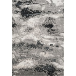 Elysium Modern Abstract Action Living Room Area Rug Metallic Sheen- Mist Grey - Grey / 290cm - thumbnail 3