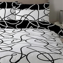 Pablo Reversible Duvet Cover and Pillowcase Set - Monotone / 200cm - thumbnail 4