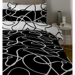 Pablo Reversible Duvet Cover and Pillowcase Set - Monotone / 200cm - thumbnail 5