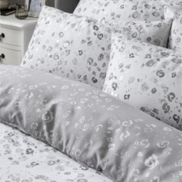 Delilah Silver Animal Print Reversible Duvet set - Silver / 260cm - thumbnail 3