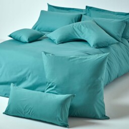 200 Thread Count Egyptian Cotton Housewife Pillowcase - Teal / 40cm - thumbnail 4