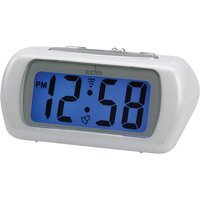 Auric Large LCD Display Alarm Clock White - White