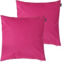Plain Indoor and Outdoor Cushion with Filling Included (Set of 2) - Pink - thumbnail 1