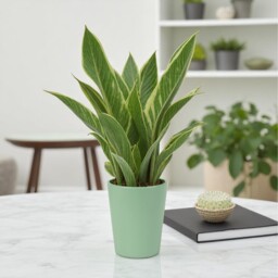 Ceramic Indoor Matt Sage Green Plant Pot - 12cm - thumbnail 3