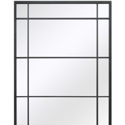 The Tabula Black Window Style Garden Mirror - Black - thumbnail 3