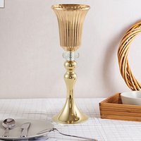 Flower Arrangement Stand Candle Holder Mermaid Ornament - Golden - image 1