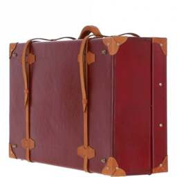 Ashwood Vintage Large Leather Trunk VIN 26 - Red - thumbnail 4