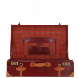 Ashwood Vintage Large Leather Trunk VIN 26 - Red - thumbnail 5