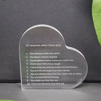 10 Reasons Why I Love You Heart Paperweight - Clear - image 1