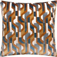 Metro Prism Velvet Square Cushion - Ginger / Feather - image 1