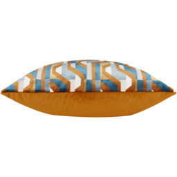 Metro Prism Velvet Square Cushion - Ginger / Feather - thumbnail 3
