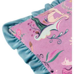 Athena Printed Velvet Cushion - Lilac/Mineral / Polyester - thumbnail 3