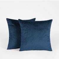 Pack Of Matte Velvet Cushion Covers - Navy / 45cm / 2 - image 1