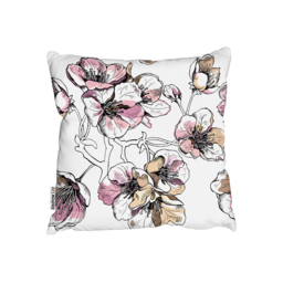 Flower Illustration Outdoor Cushion - Pink / 60cm - thumbnail 2