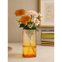 Viso Large Silver Face Tall Vase - Glass