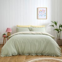 Felicity Frill Duvet Set - Green / Single