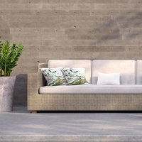 Green  Gold Marble Outdoor Cushion - Green / 60cm - thumbnail 1