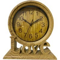 Vintage Love Non Ticking Desk Clock Retro Mantel Clocks Brown - Brown