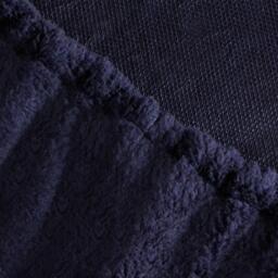 Teddy Fleece Reversible Duvet Set - Navy Blue / Single - thumbnail 5