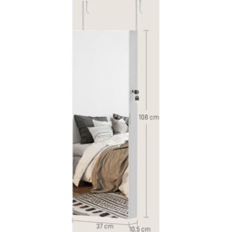 HOMCOM Jewellery Cabinet with Lights Full Length Mirror - Pink Lining - thumbnail 5