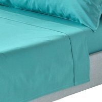 200 Thread Count Egyptian Cotton Flat Sheet - Teal / Double - thumbnail 1