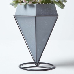 Homescapes Artificial Cactus and Succulent Arrangement in Geometric Pot - Green - thumbnail 5