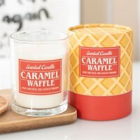 Caramel Waffle Scented Candle Sweet Cinnamon Syrup Aroma - White