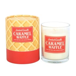 Caramel Waffle Scented Candle Sweet Cinnamon Syrup Aroma - White - thumbnail 3