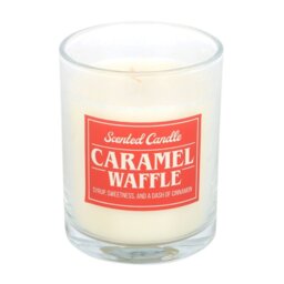 Caramel Waffle Scented Candle Sweet Cinnamon Syrup Aroma - White - thumbnail 4